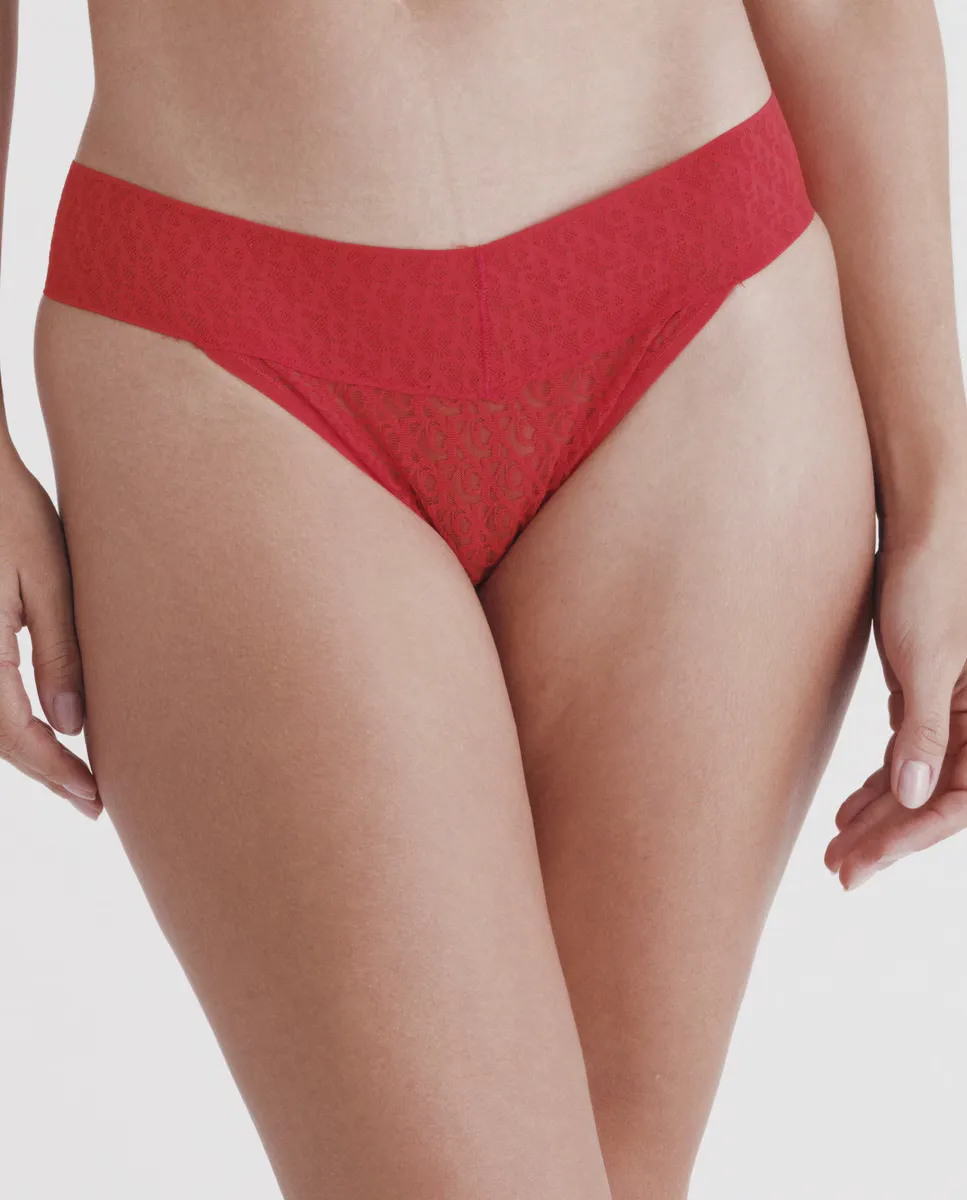 

КРУЖЕВНЫЕ ТРУСЫ С ЛОГОТИПОМ ICON Calvin Klein, красный