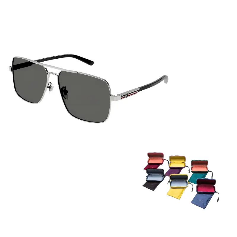 

Очки солнцезащитные мужские Gucci Aviator, серебряный / черный