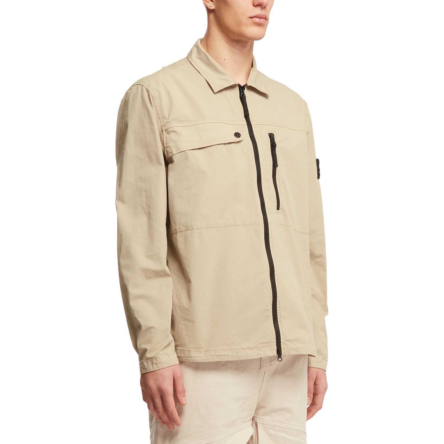 SS24 Куртка мужская песочного цвета Stone Island, цвет Sand — фото 4