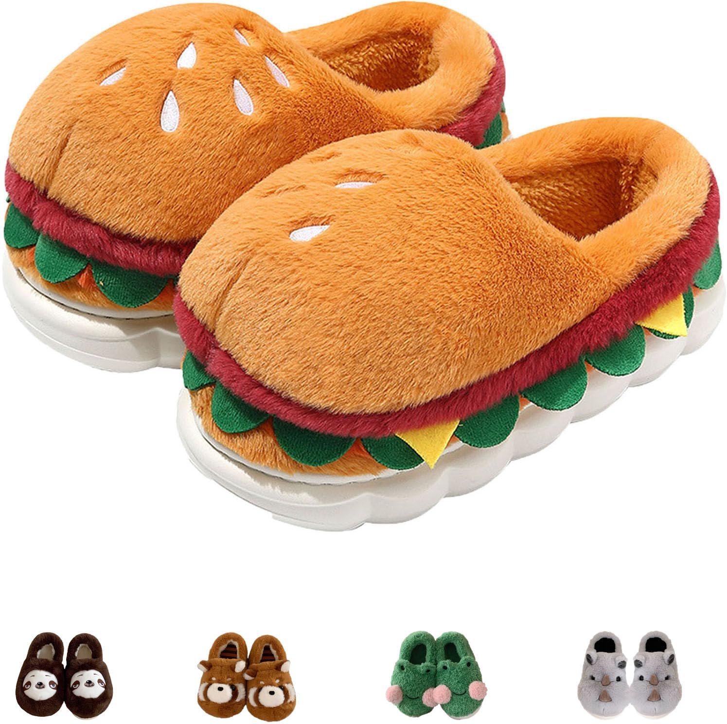

Тапочки Jfxgjuv с изображением ленивца, тапочки с лягушкой для женщин и мужчин, милые пушистые тапочки в виде животных, забавные мягкие удобные тапочки из пены с эффектом памяти для дома и улицы, желтый