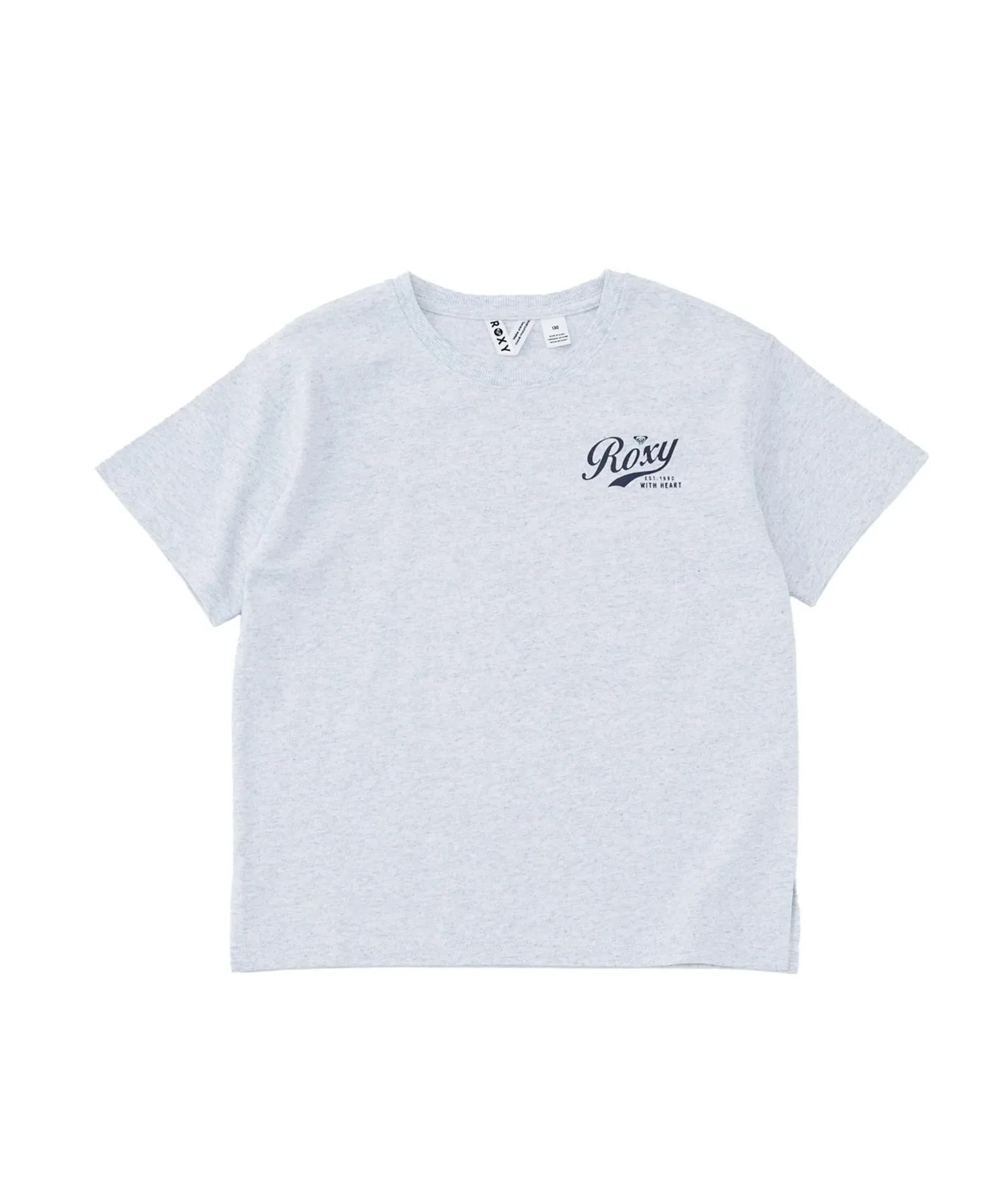 Детская футболка ROXY MINI ROXY WITH HEART с принтом чёрная — фото 3