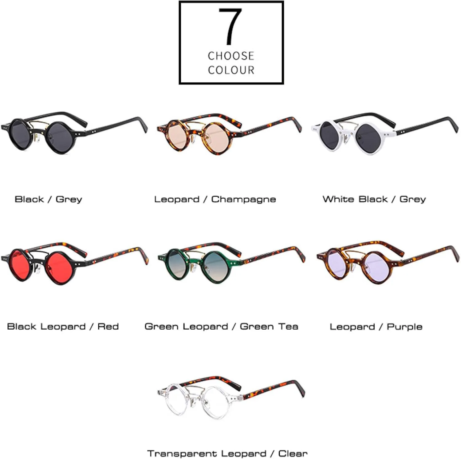 

Солнцезащитные очки с двойной перемычкой, маленькие, женские, красно-фиолетовые, с защитой от УФ-излучения UV400, мужские, с заклепками DSVIGF, Black Leopard Red