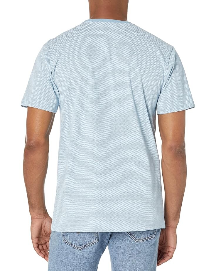 

Футболка U.S. POLO ASSN. Crew Neck Floral Print Pocket Tee, цвет Yale Blue Heather