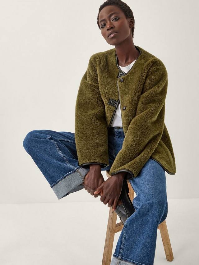 

Куртка Lara из искусственного меха Monsoon, Khaki