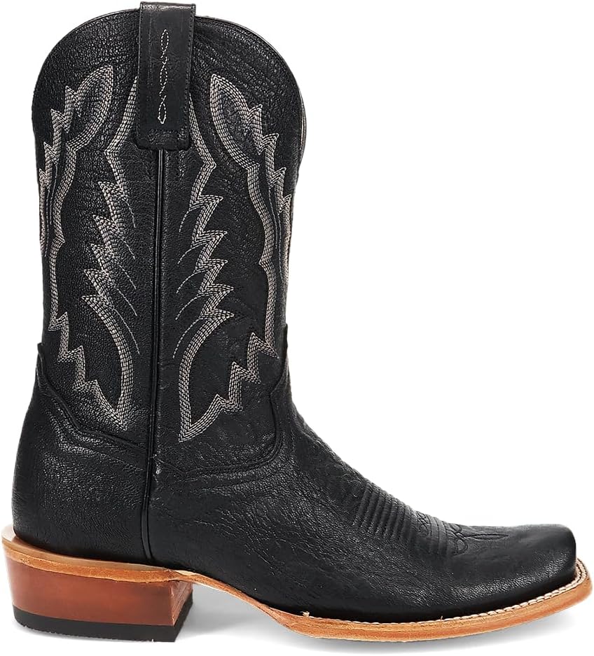 

Мужские повседневные ботинки Dan Post Boerne с вышивкой, квадратный носок, средняя голень - черные