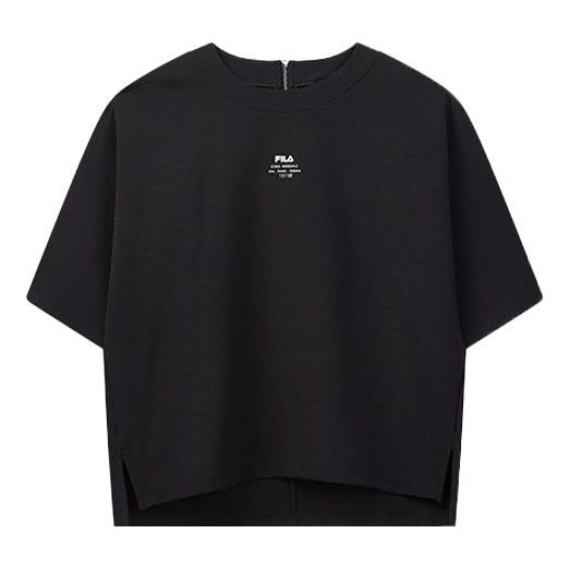 

Футболка half zipper asymmetric short sleeve navy blue t-shirt Fila, синий