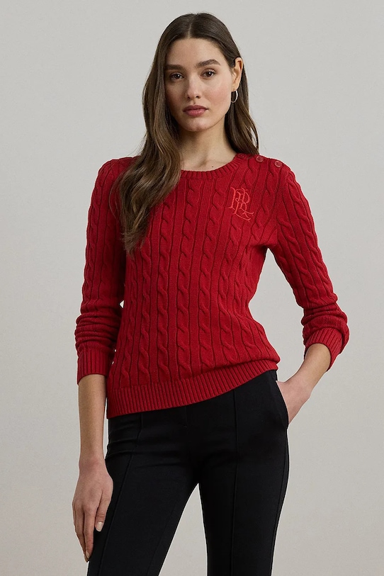 

Хлопковый свитер Lauren Ralph Lauren, красный