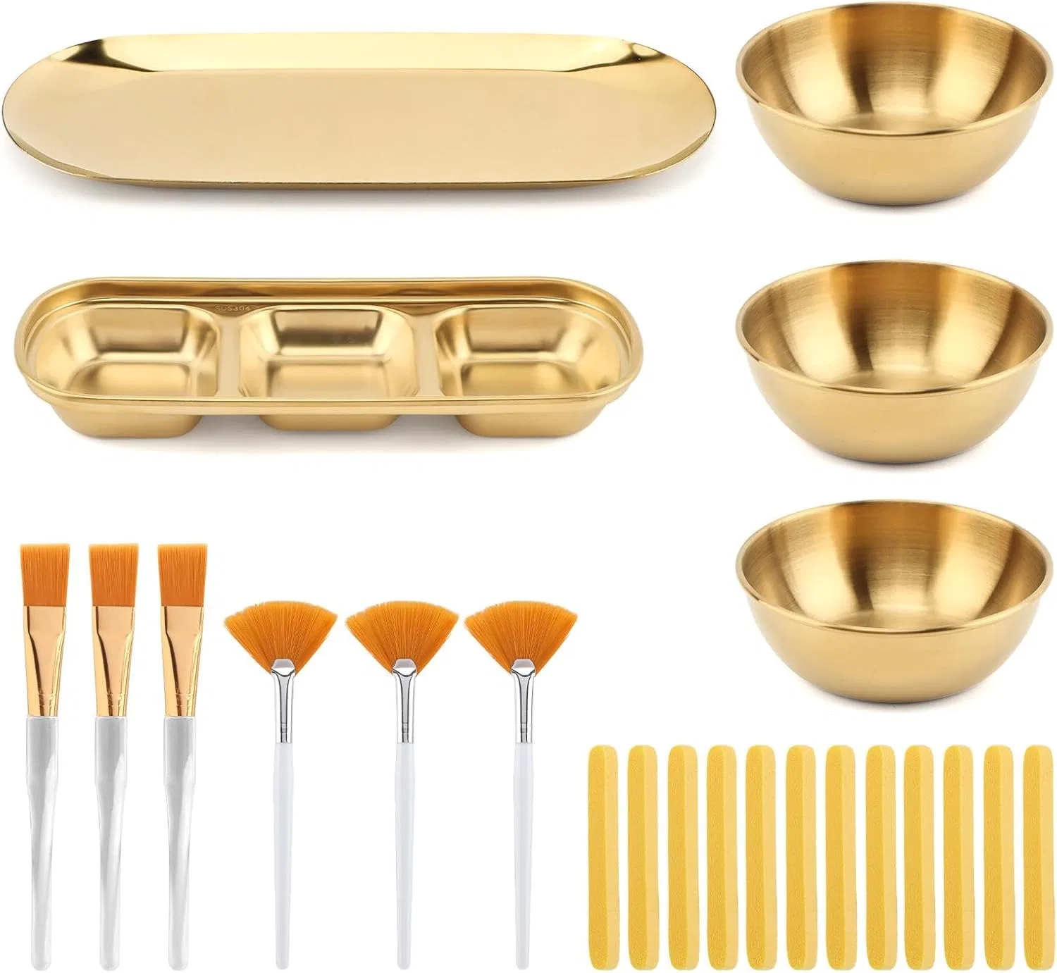 Набор для лица Beautician Supplies Facial Set Ranjaner 23 предмета золотой