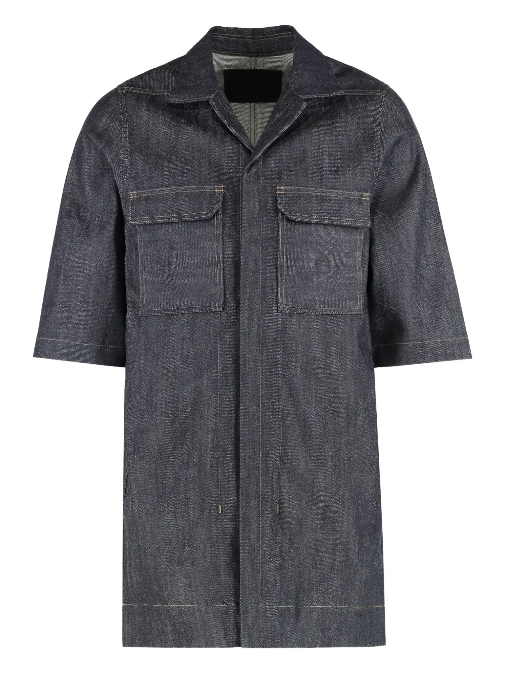 

Джинсовая рубашка с карманом Rick Owens DRKSHDW, серый