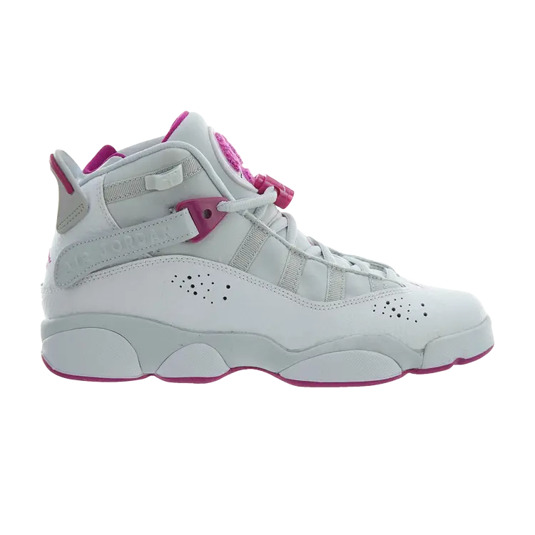 

Кроссовки Air Jordan Jordan 6 Rings GS 'Platinum Fuchsia', серый