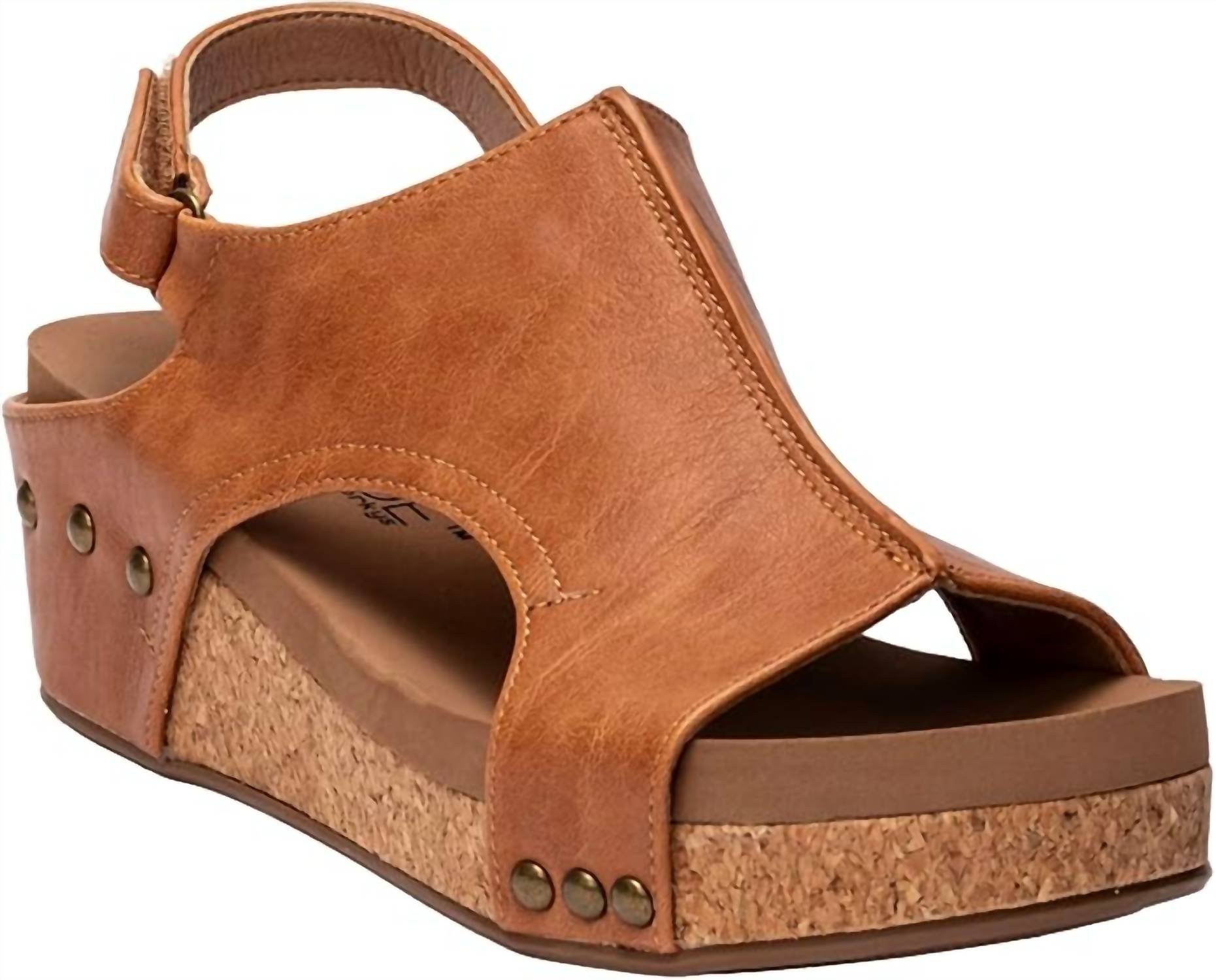Женские босоножки Volta II на платформе, цвет коньяк гладкая кожа Corkys Footwear, Cognac Smooth — фото 2