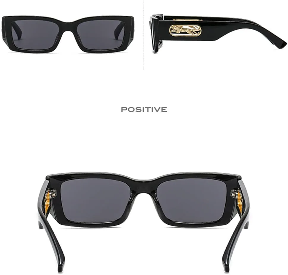 

Солнцезащитные очки прямоугольной формы для женщин и мужчин, с градиентными линзами, оправой и леопардовым принтом, защита от ультрафиолета UV400 VFDHN, C1