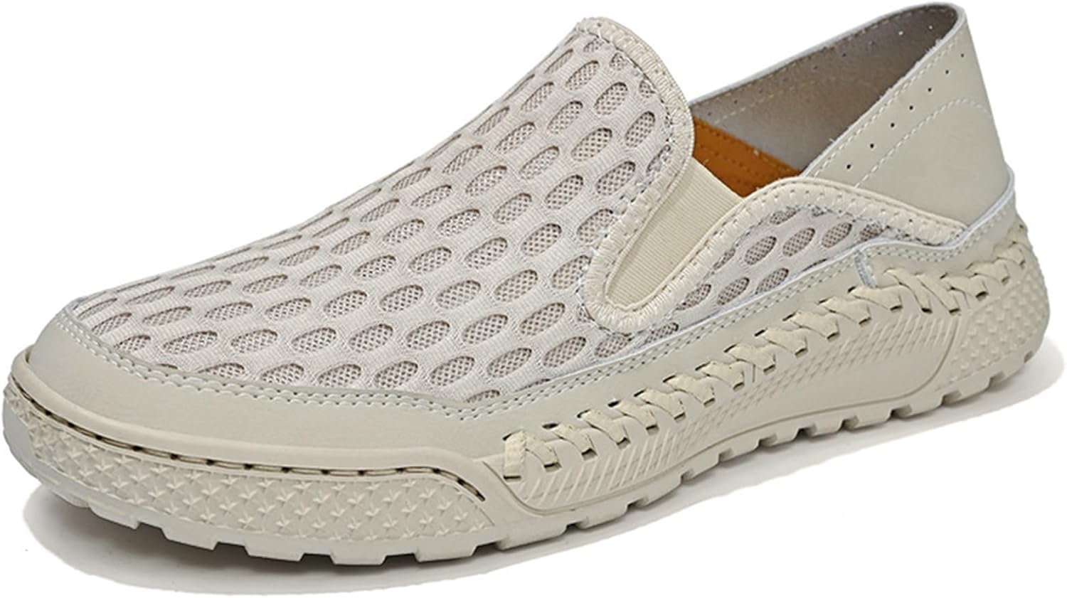 

Мужские удобные лоферы на платформе с вырезами, ручной шов, подошва с протектором, модный округлый носок, на мягкой подошве с увеличением роста, кроссовки на скользящем подъеме, нескользящие, дышащие, бизнес-кэжуал Neuugo, белый