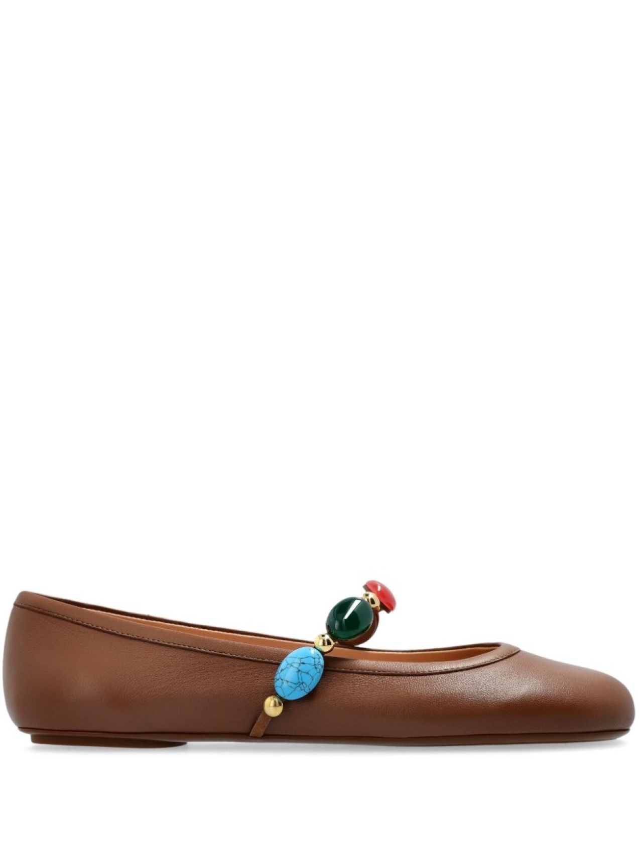 Gianvito Rossi кожаные балетки, коричневый