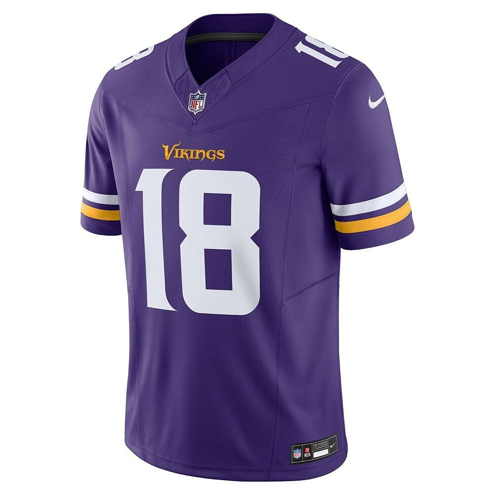 Мужские кроссовки Nike Justin Jefferson Purple Minnesota Vikings Vapor F. Ограниченный Джерси, цвет Mvk Purple — фото 3