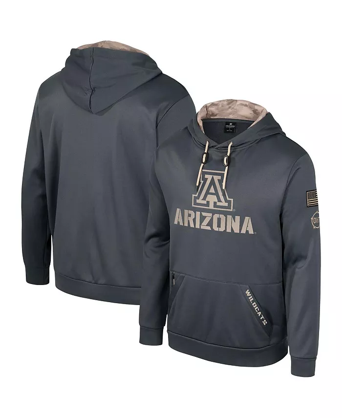 

Мужская толстовка с капюшоном Arizona Wildcats OHT Military Appreciation цвета угольного серого Colosseum