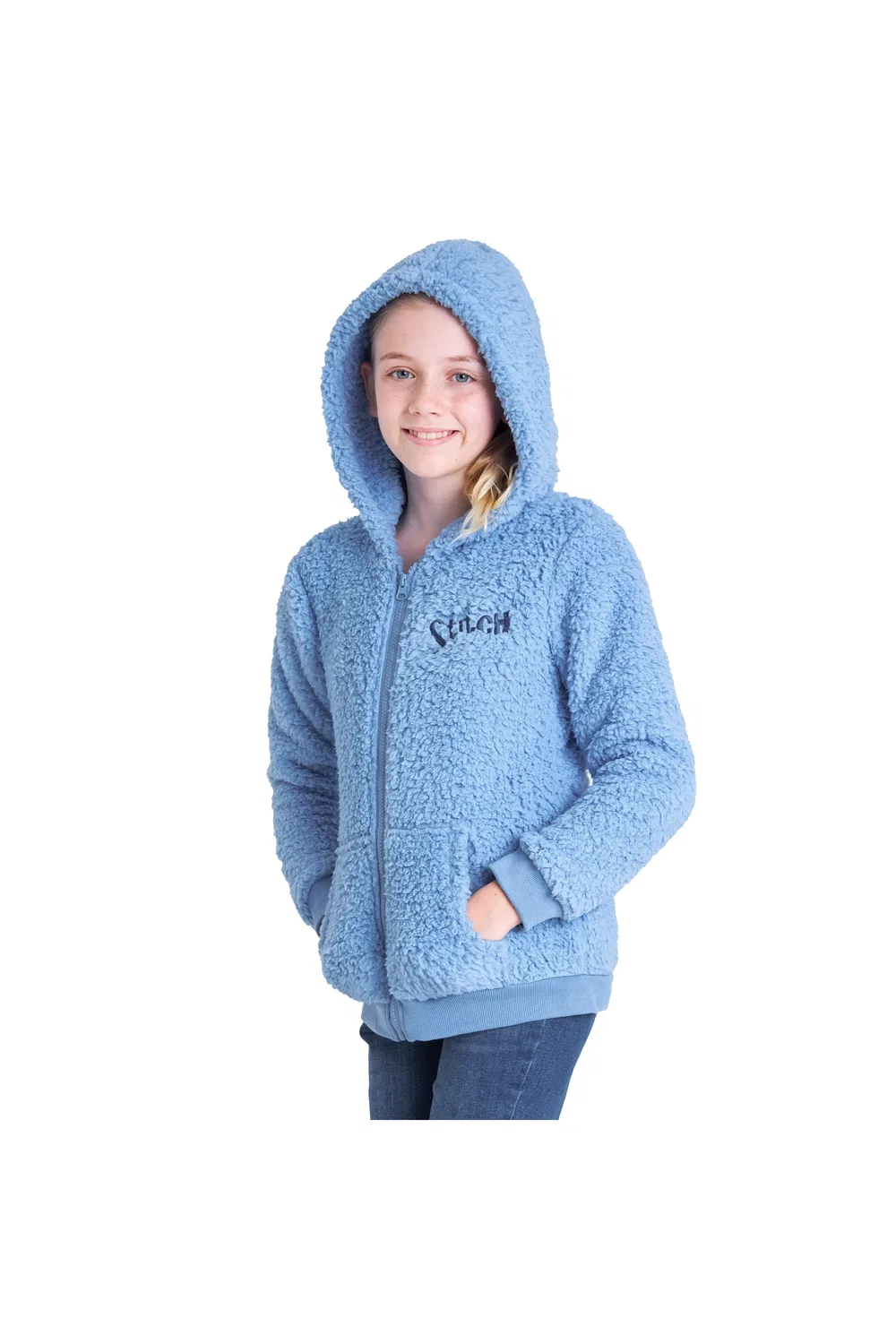 Детский худи с флисом Stitch Disney, синий