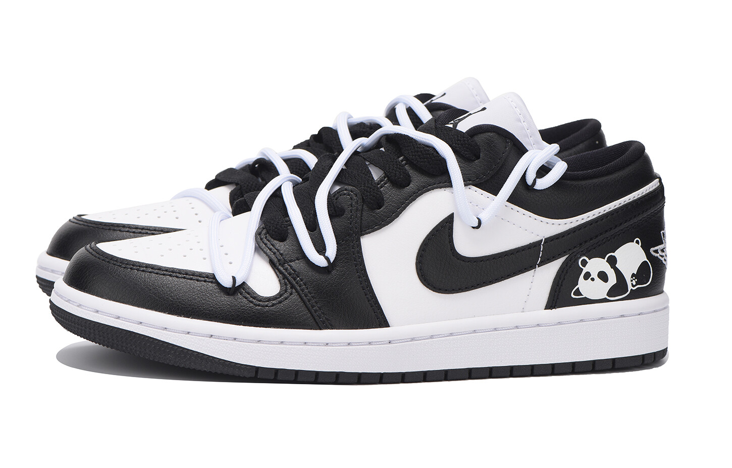 Кроссовки Air Jordan 1 Vintage Basketball Shoes Women's Low-top Black, черный — фото 4