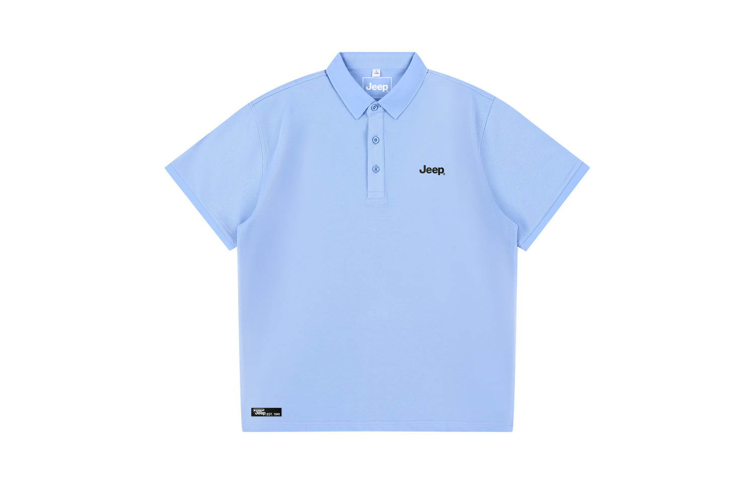 

Футболка поло унисекс Jeep, светло-голубая