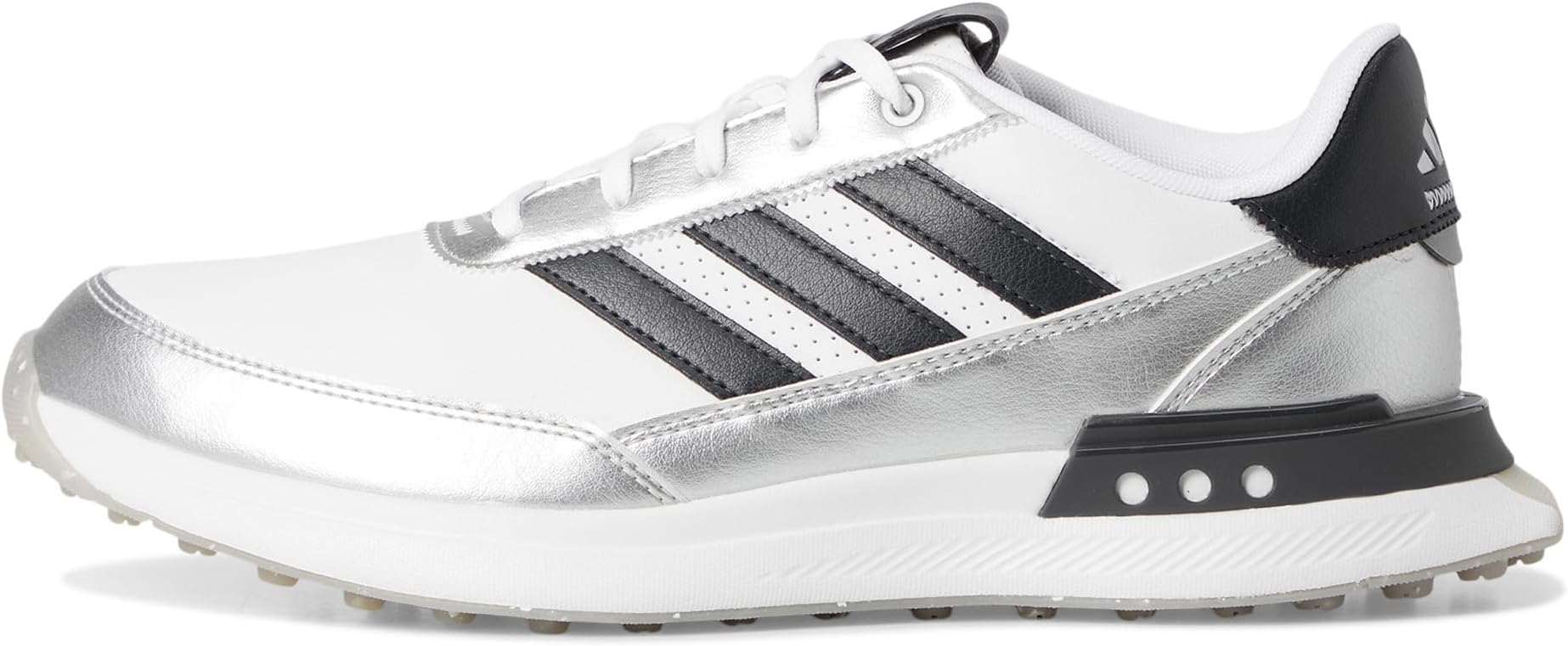 Кроссовки Adidas Golf S2G 25 Leather Spikeless Golf Shoes, Footwear White/Night Indigo/Grey Two — фото 4