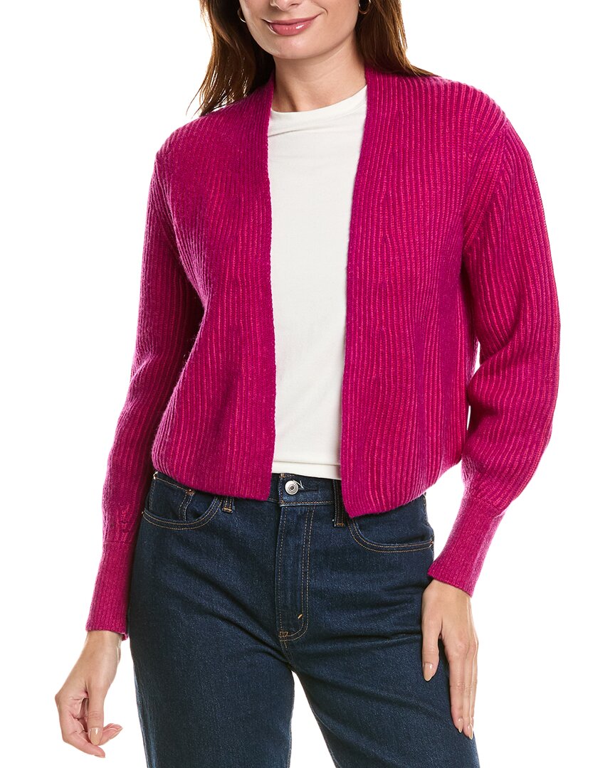 

Кардиган Forte Cashmere Plaited из шерсти и смеси кашемира, розовый