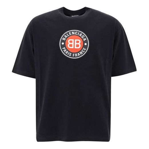 

Футболка men's circular bb alphabet logo short sleeve black Balenciaga, черный
