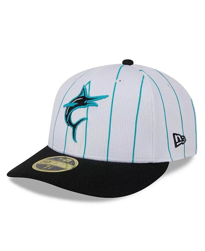 

Мужская белая бейсболка Miami Marlins 2024 для тренировок с низким профилем 59FIFTY New Era, белый