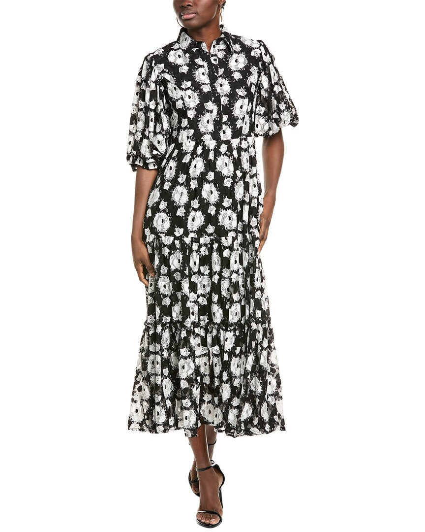 

Платье макси Gracia Puff Sleeve A-Line, черный
