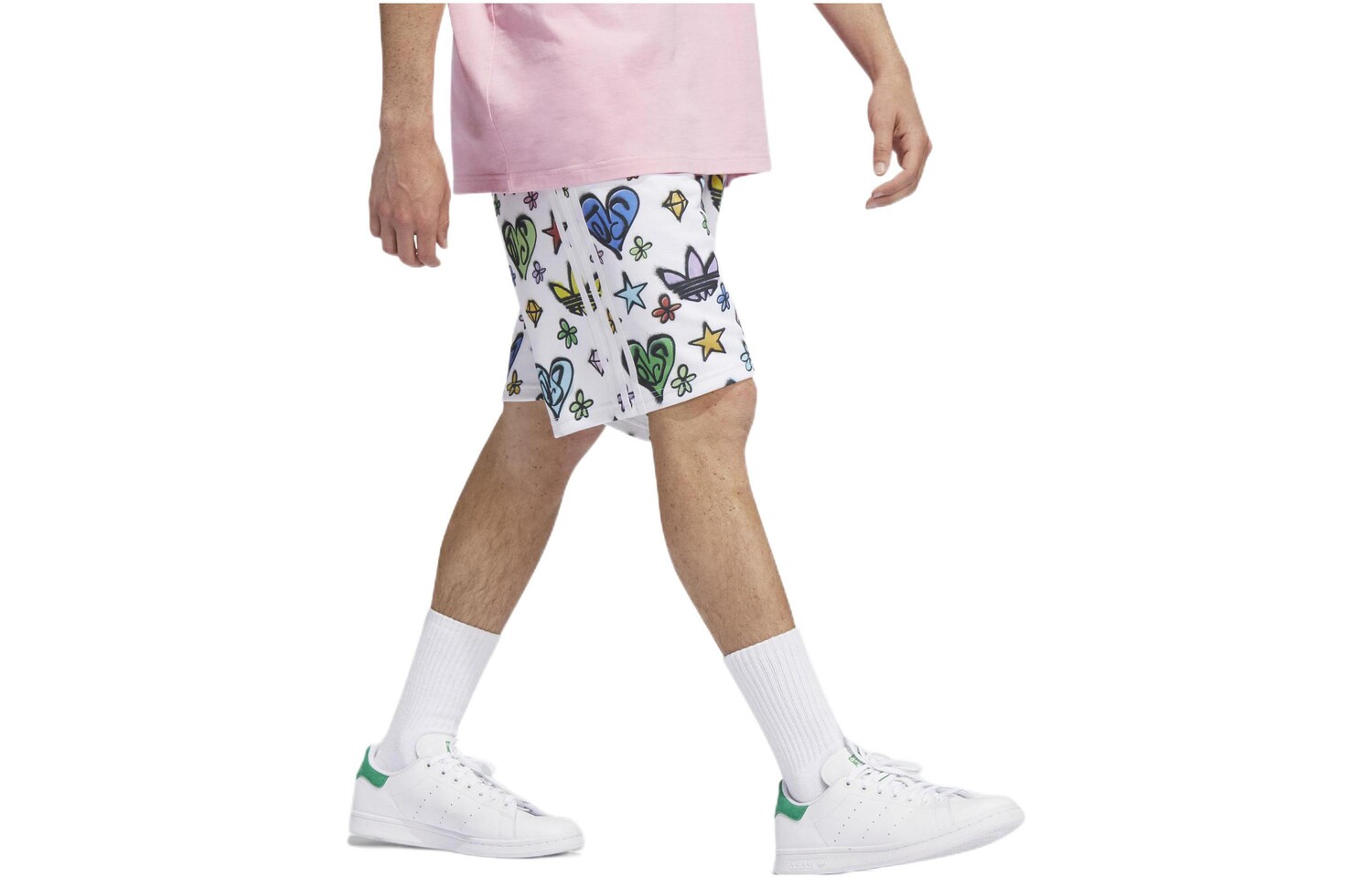 JEREMY SCOTT MONOGRAM повседневные шорты унисекс белые Adidas Originals, белый — фото 3