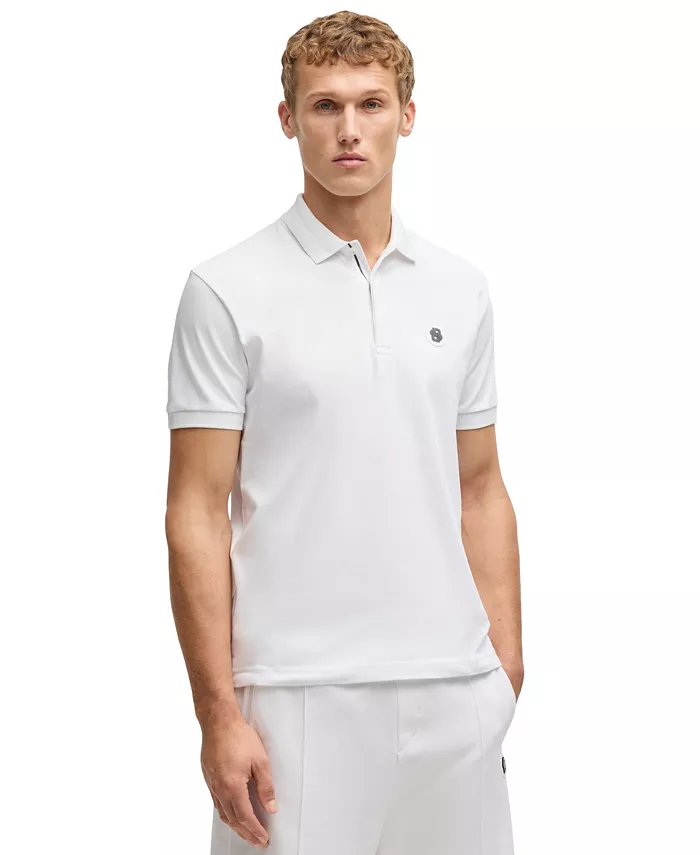 

Мужская хлопковая поло Paddy Hugo Boss, белый
