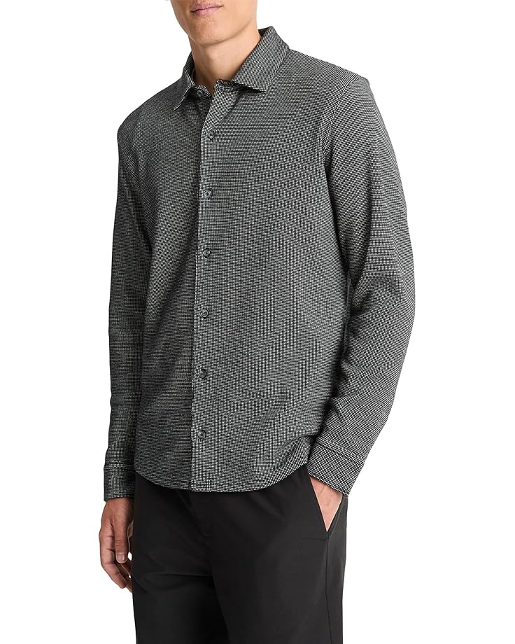 

Лонгслив Vince Birdseye Long, цвет Black/Pebble White