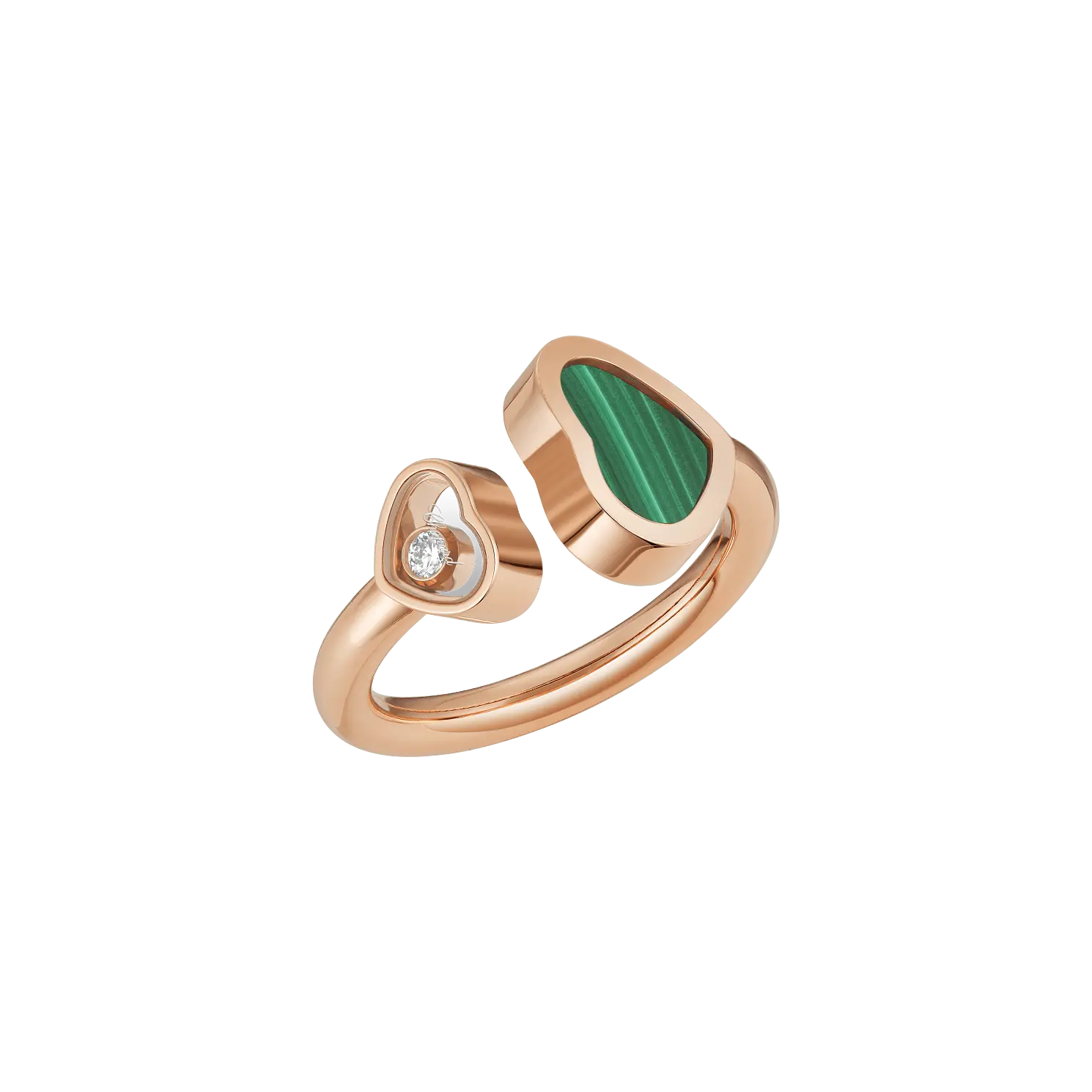 

Кольцо Chopard Happy Hearts - Кольцо, розовое золото, бриллиант, малахит