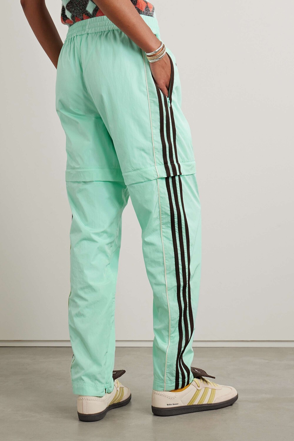 

ADIDAS ORIGINALS + Спортивные брюки прямого кроя из переработанного материала Wales Bonner, салатовый, Зеленый, ADIDAS ORIGINALS + Спортивные брюки прямого кроя из переработанного материала Wales Bonner, салатовый