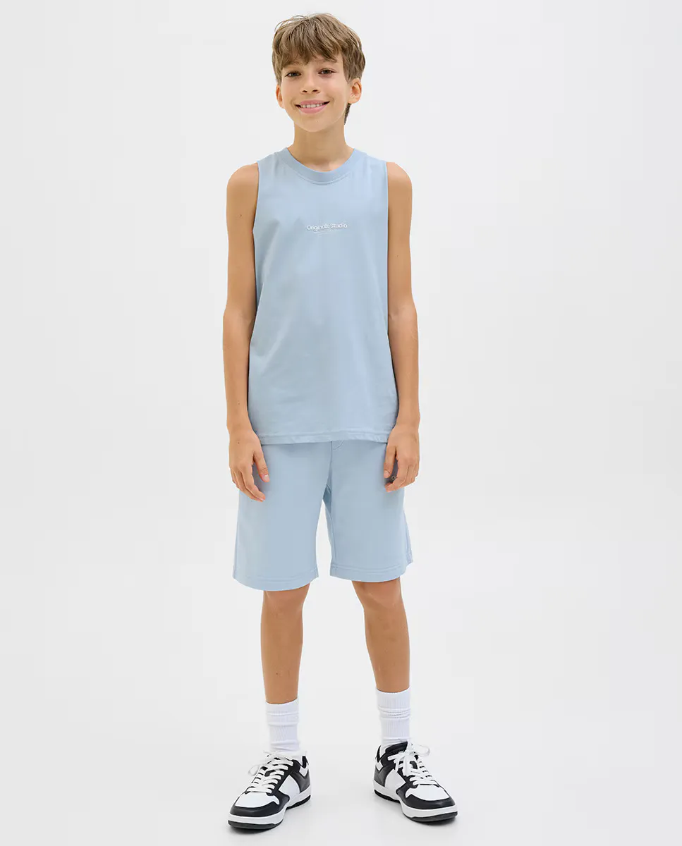

Детские спортивные шорты с боковым логотипом Jack & Jones, синий