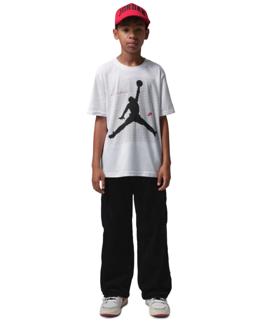 Детская футболка с круглым вырезом Jumpman Grid Blur (8-20 лет) Jordan, белый