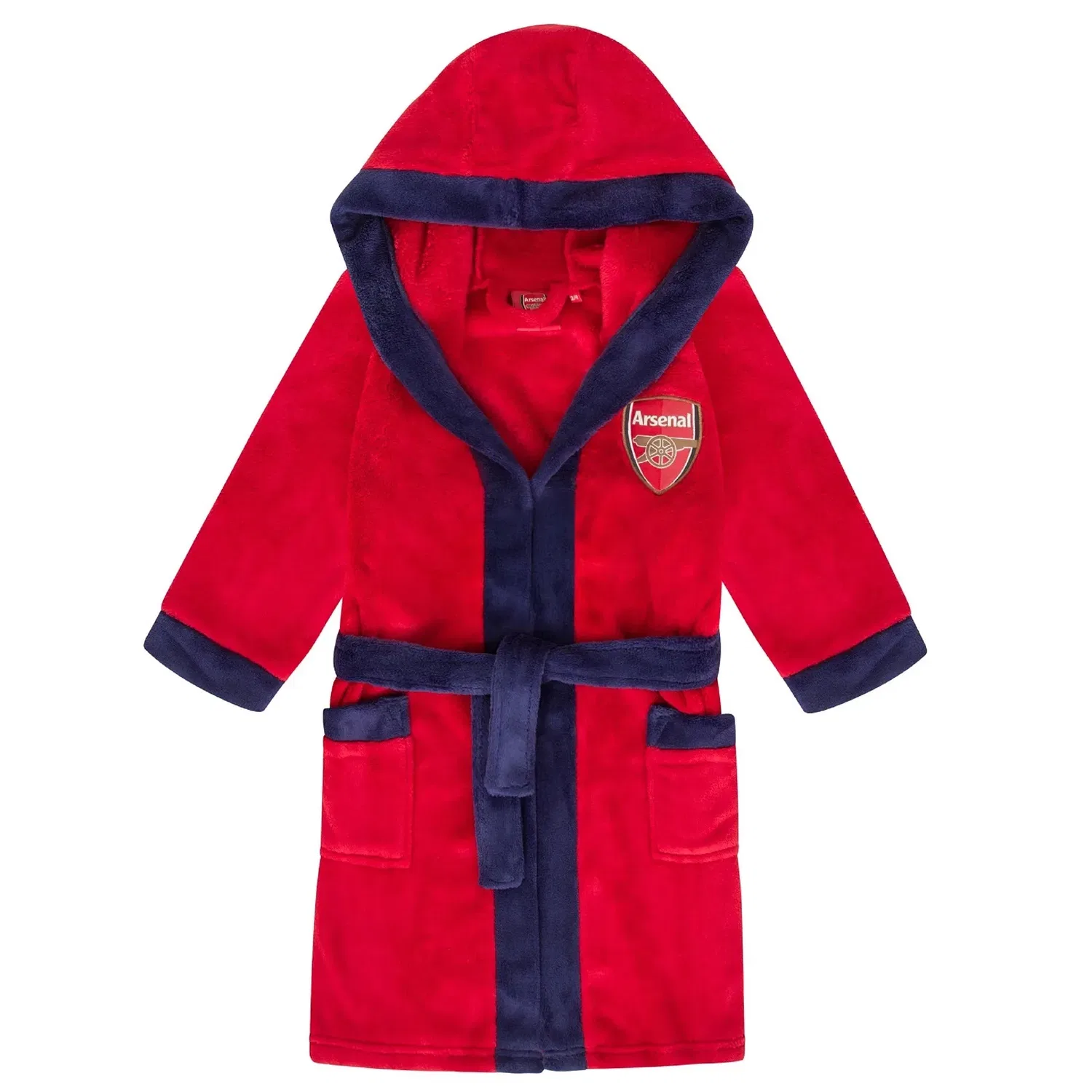 Детский халат с капюшоном Arsenal FC, красный
