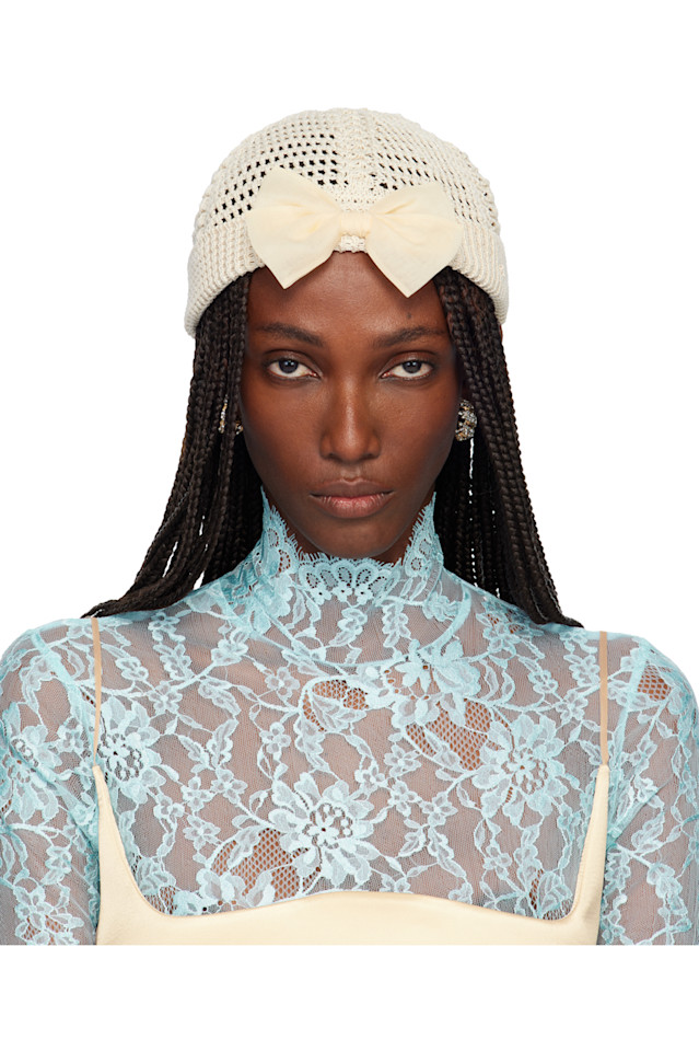 

Valentino Garavani Хлопковая шапка Off White