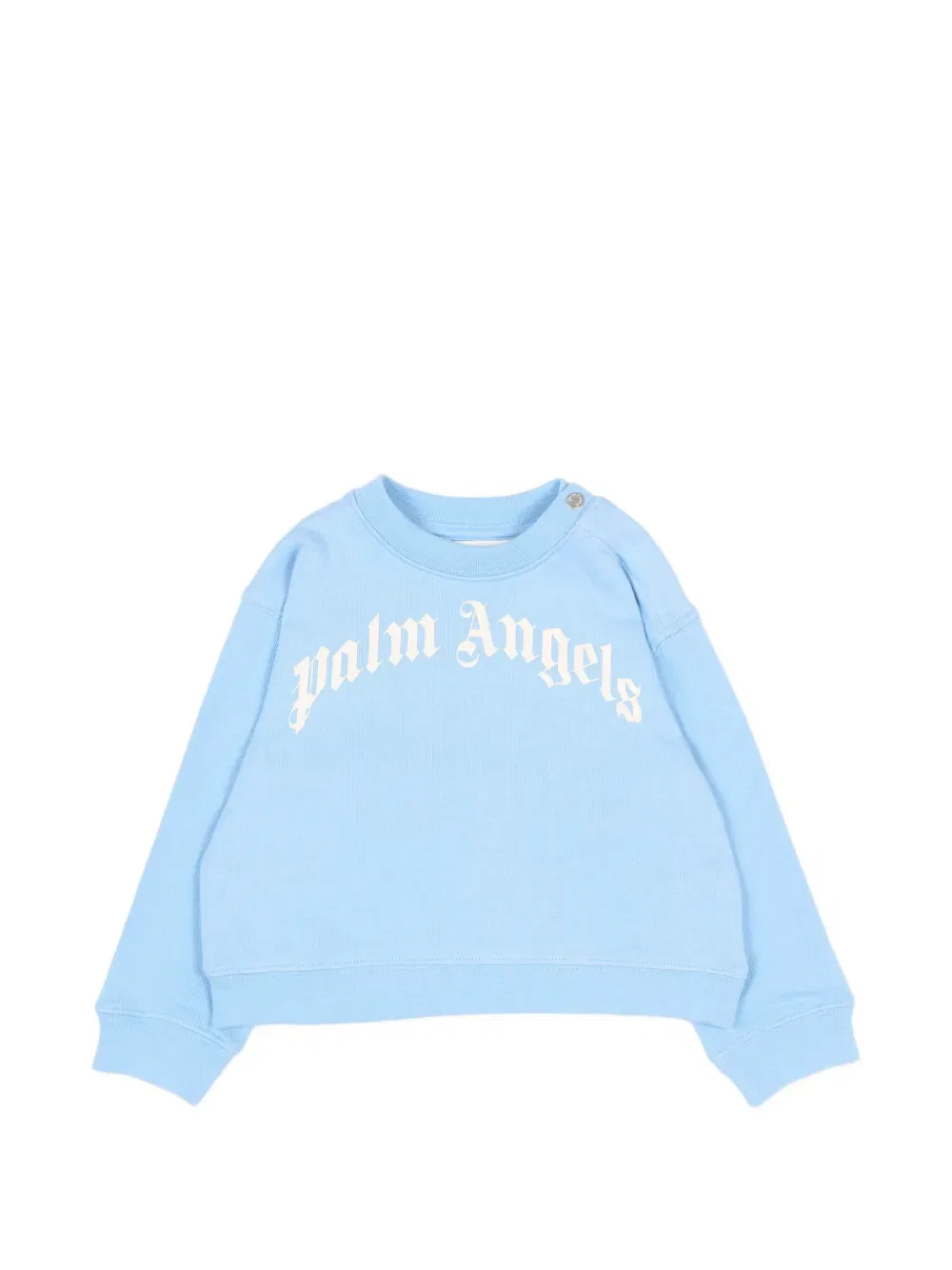 Толстовка с круглым вырезом и логотипом Palm Angels Kids, синий