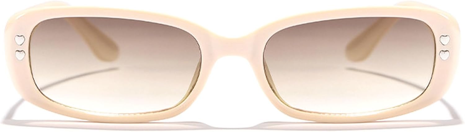 

Ретро-стиль, прямоугольные и квадратные солнцезащитные очки для женщин и мужчин, классический винтаж 90-х, маленькие солнцезащитные очки, модные узкие солнцезащитные очки mincl, Beige Brown