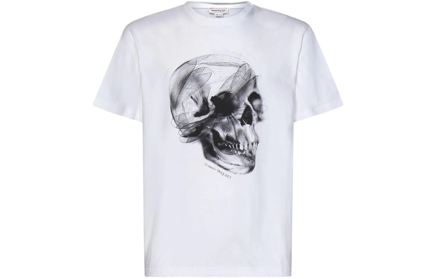 Футболка из хлопка с принтом черепа Alexander McQueen, White
