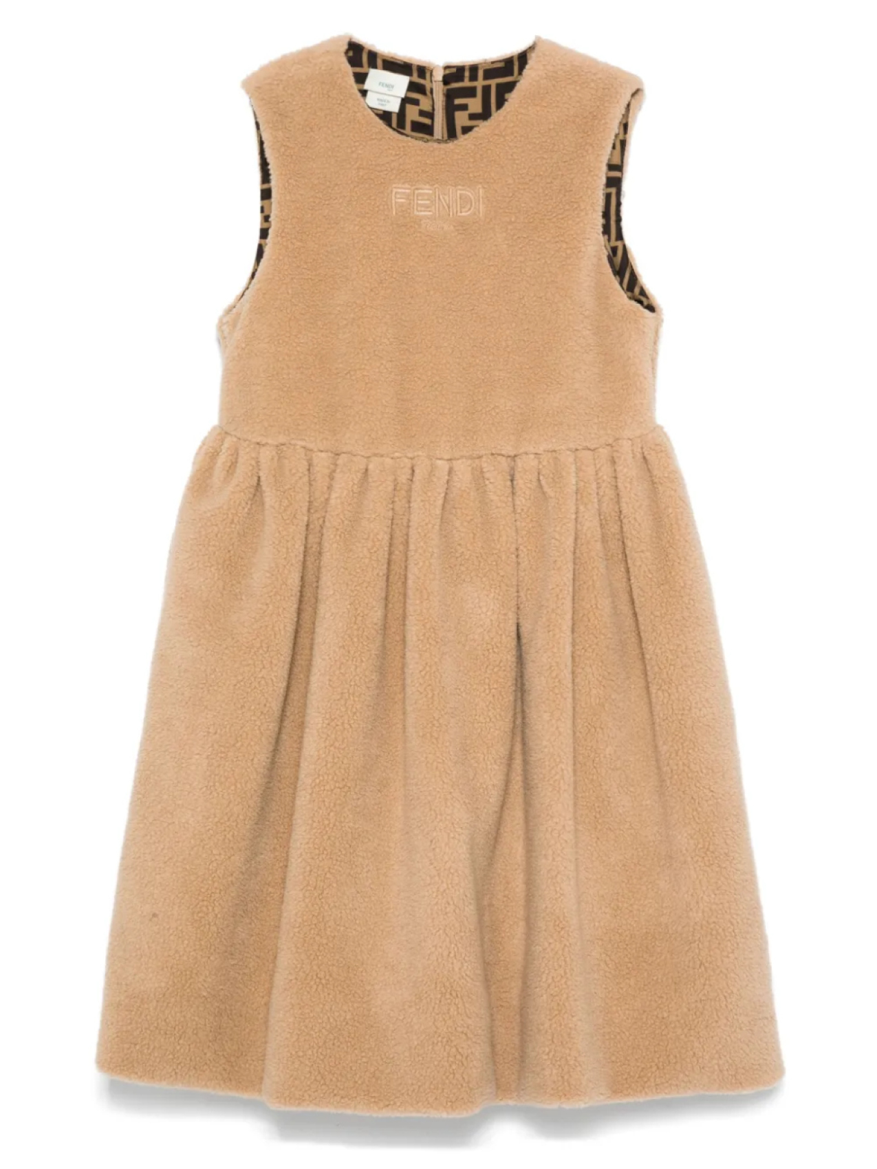 

Флисовое платье Fendi Kids, коричневый