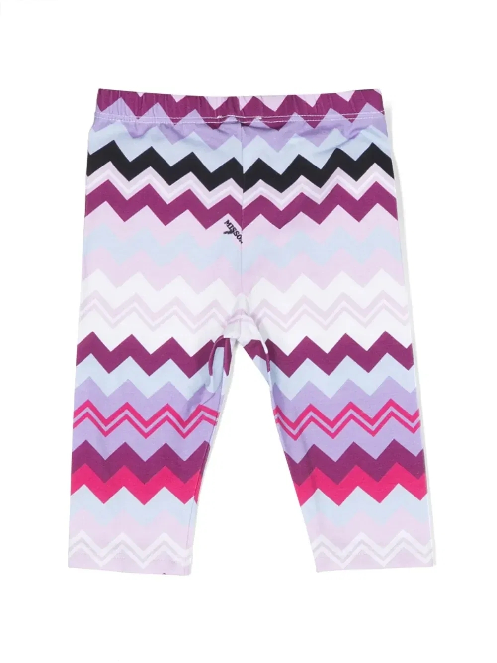 Легинсы с эластичным поясом и узором зигзаг Missoni Kids, фиолетовый — фото 2