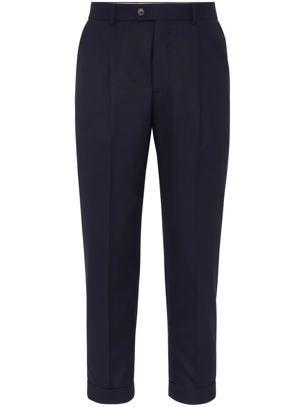 

Строгие брюки средней посадки Brunello Cucinelli, синий