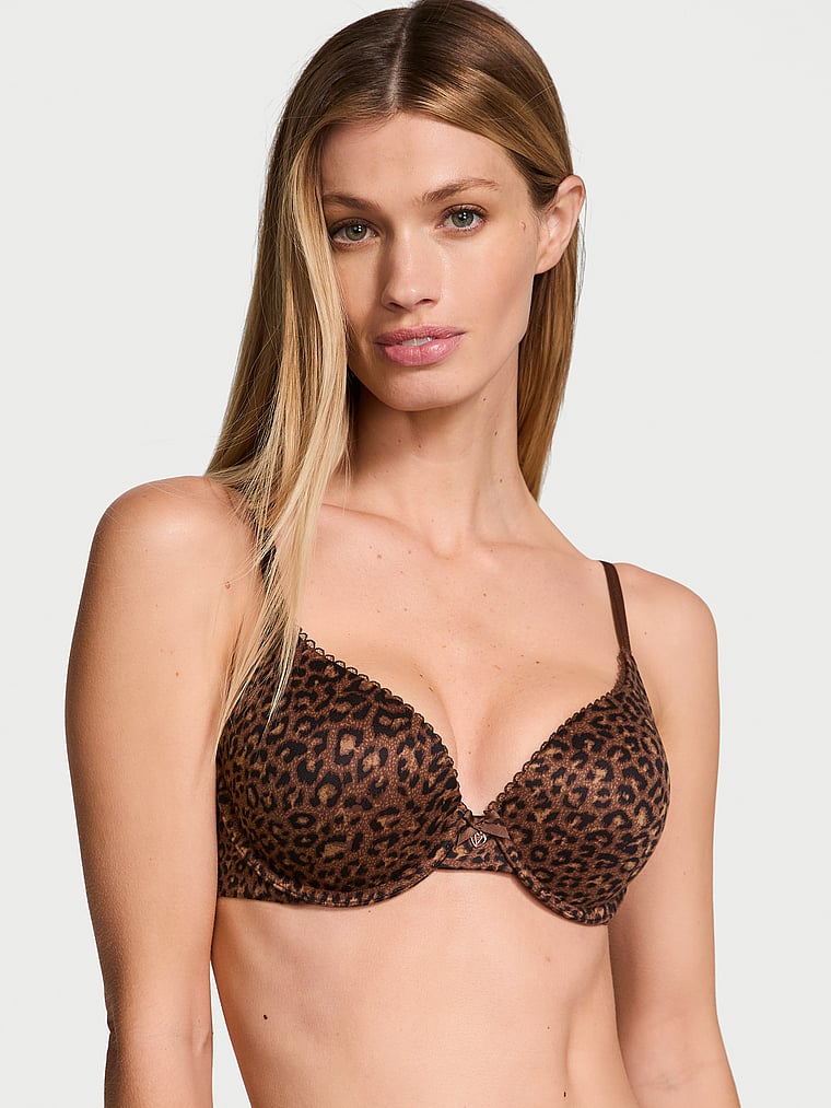

Идеальная форма, гладкий бюстгальтер пуш-ап Body By Victoria, smooth ganache glam leopard