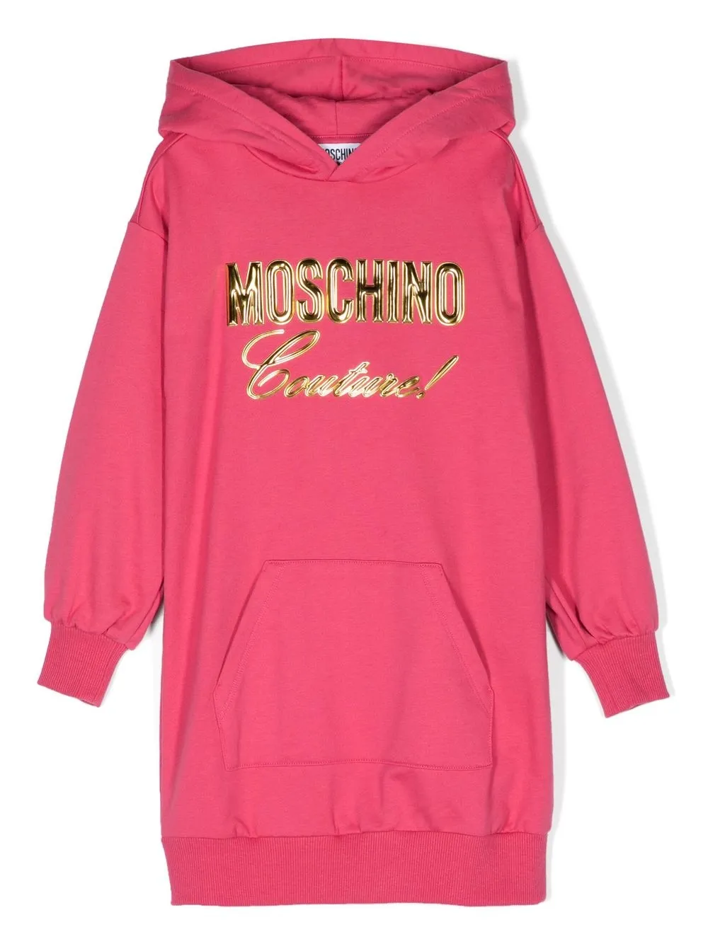 

Платье-толстовка с нашивкой-логотипом Moschino Kids, розовый