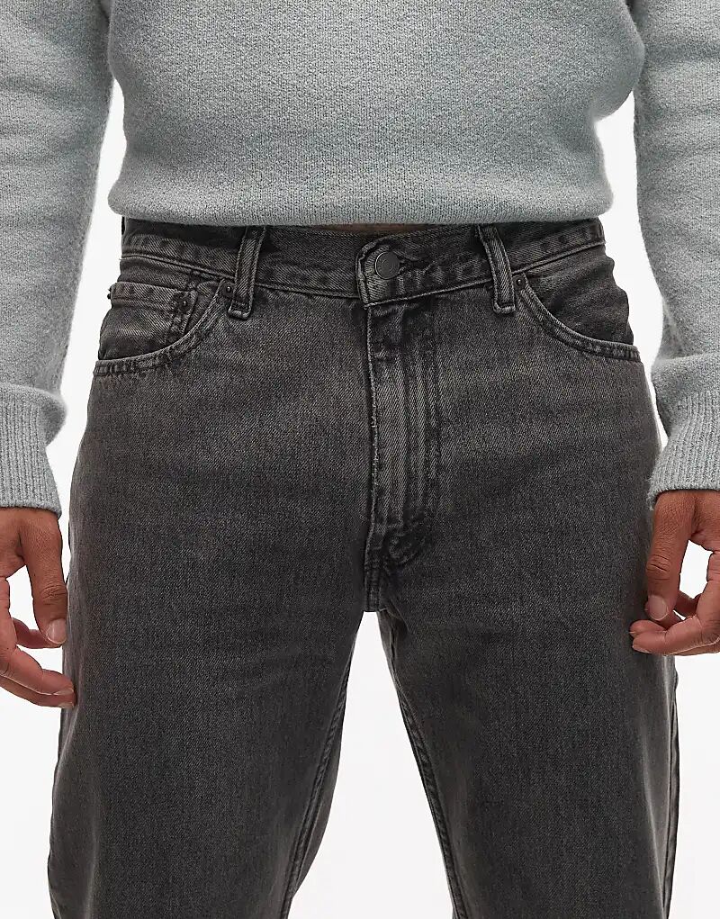 Джинсы Levi's 555 '96 свободного кроя прямого кроя темно-серого цвета — фото 4