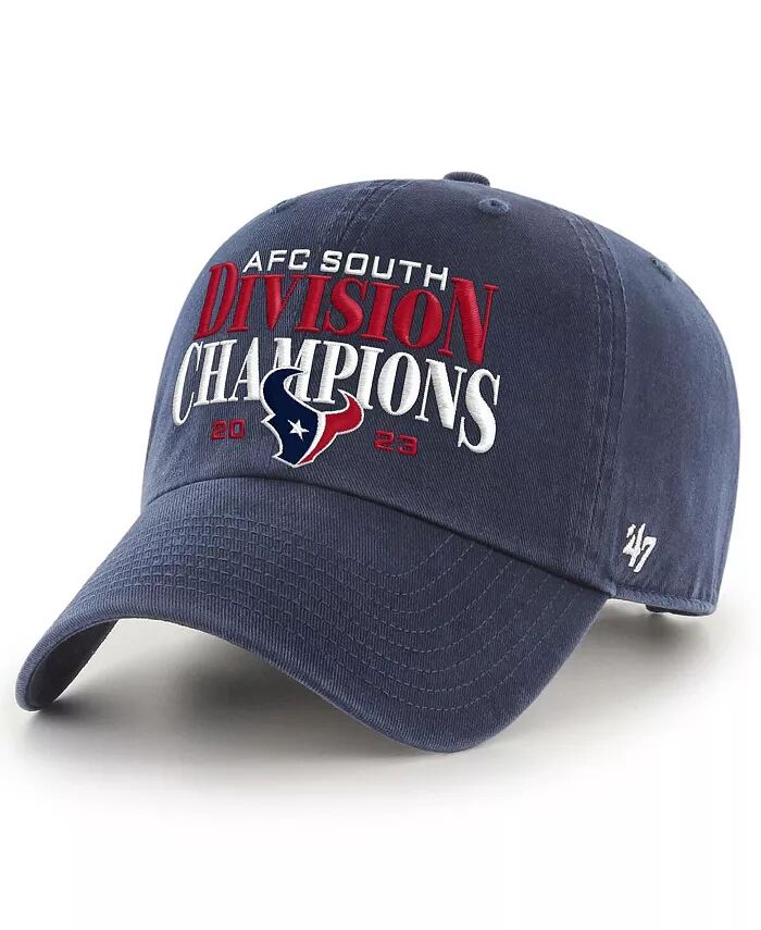 

Мужская темно-синяя шапка Houston Texans 2023 AFC South Division Champions Clean Up Adjustable '47 Brand