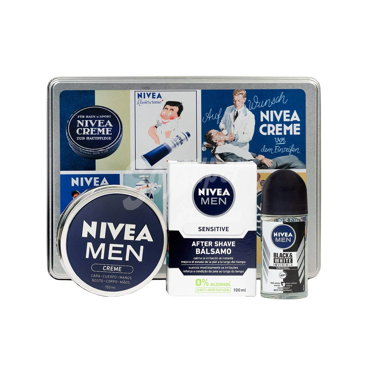 Набор мужской косметики NIVEA EST: крем, роликовый дезодорант, бальзам после бритья Nivea
