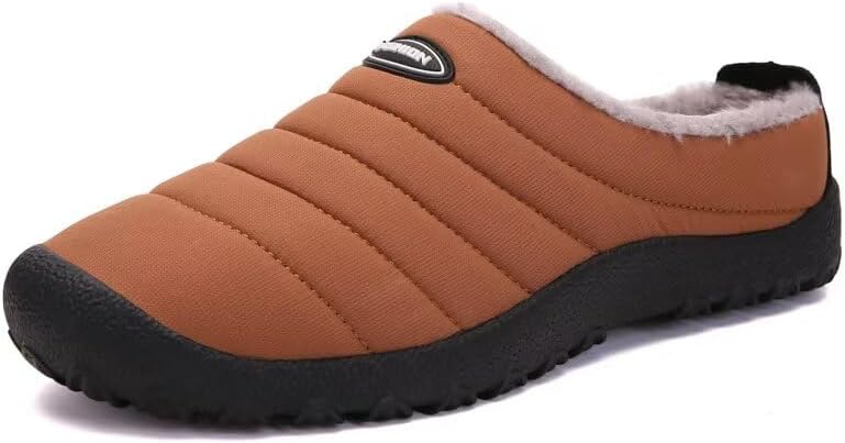 

Мужские женские домашние домашние теплые бархатные зимние тапочки Zonkacen для домашних уличных прогулок, Light Coffee