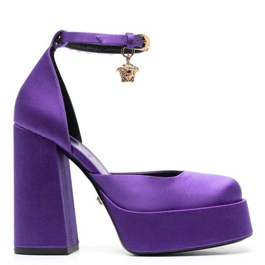 Туфли Versace Medusa Aevitas Platform Pumps, фиолетовый/золото